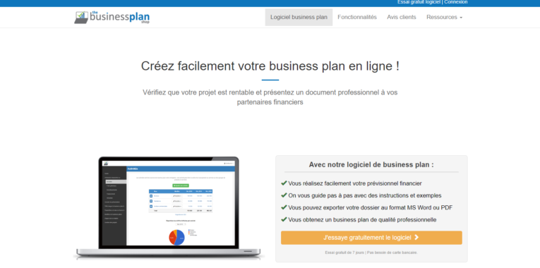 logiciel business plan gratuit auto entrepreneur